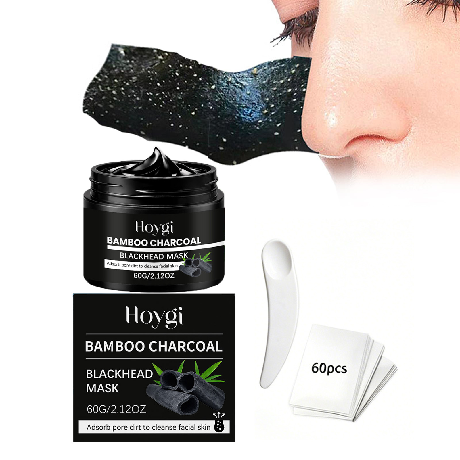 Face Mask Skincare - Bamboe houtskool mee-eters masker peel-off poriënreinigend