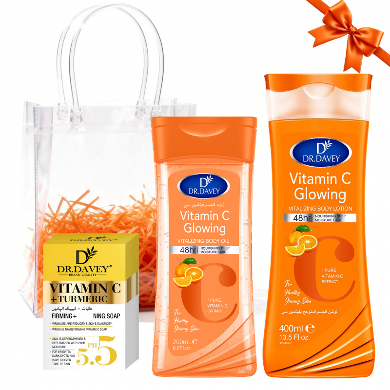 Vitamin C Serum - DR.DAVEY VITAMIN C Huidverzorgingsset 3-delig: Bodylotion
