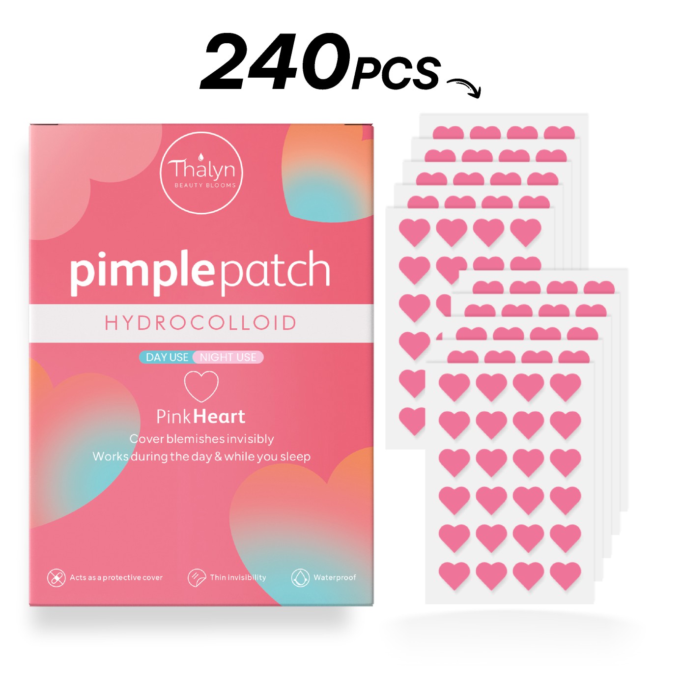 240 stuks roze hartvormige pui - Skincare China recensie en prijs