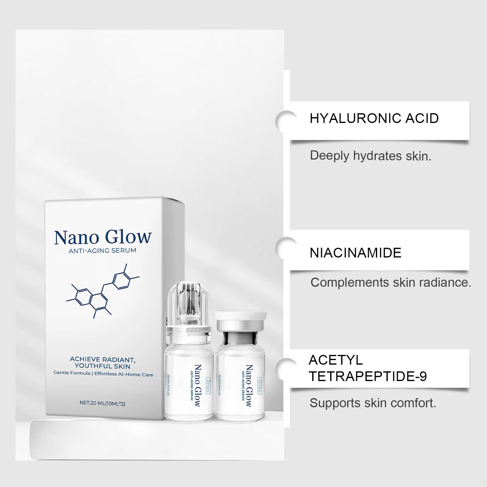 2*10ML Hyaluronzuur Microneedl - Face Moisturizer recensie en prijs